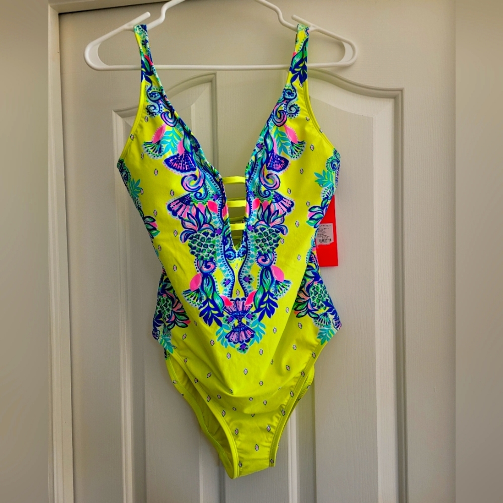 Lilly Pulitzer Loro Green Jaspen Swimsuit size 10
